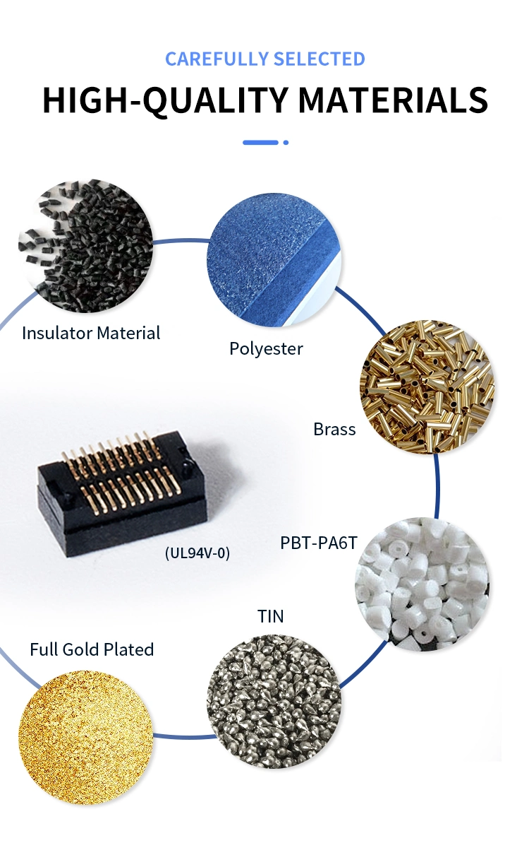 Jiln 1.0mm Board to Board Connector Common General Type Male H4.8mm 2X25p Heat Resistant PLC Custom LED Connector