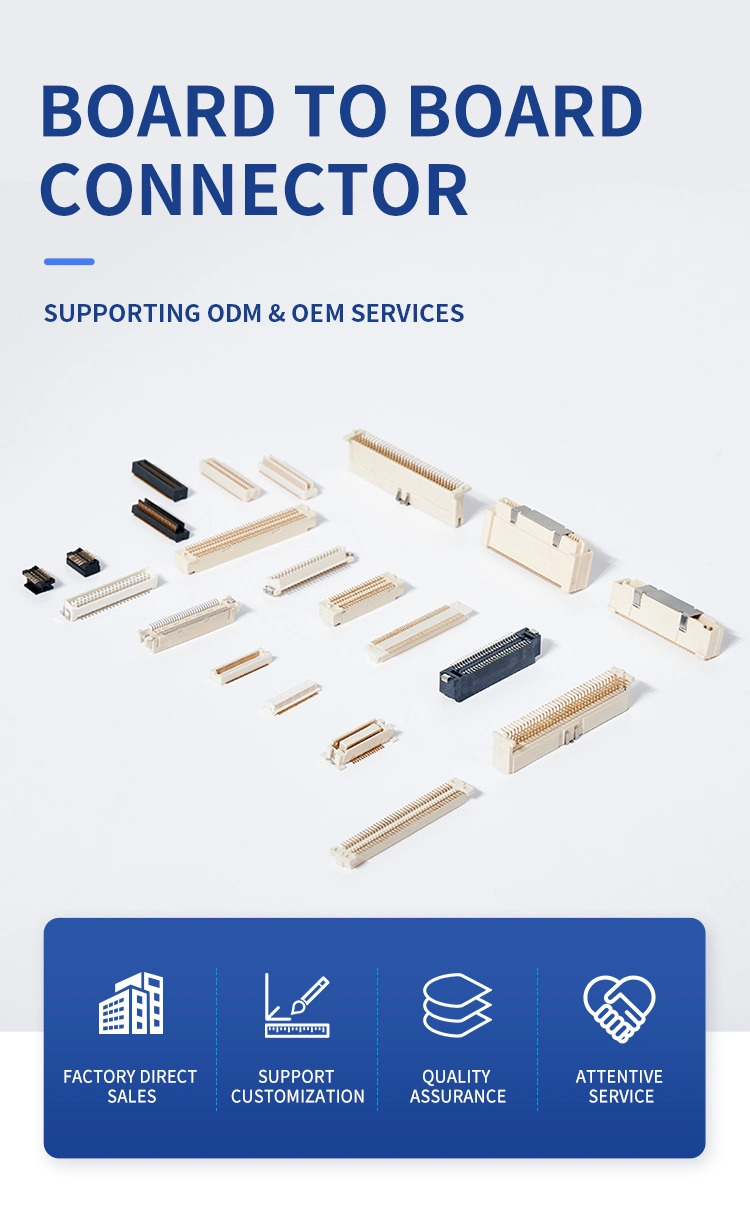 Jiln 1.0mm Board to Board Connector Common General Type Male H4.8mm 2X25p Heat Resistant PLC Custom LED Connector